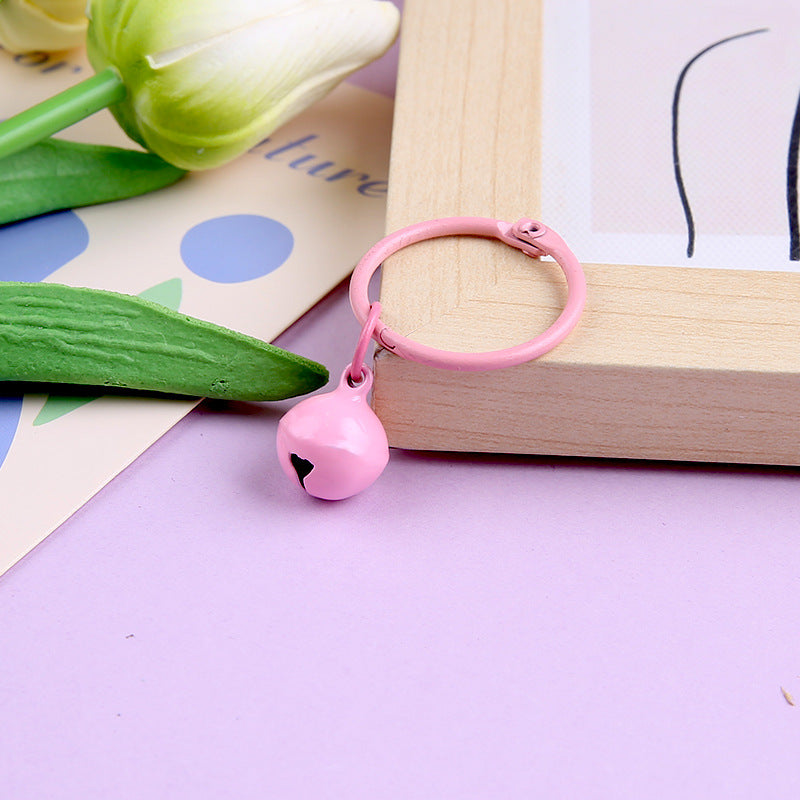 Wholesale Small fresh colorful flower bell keychain